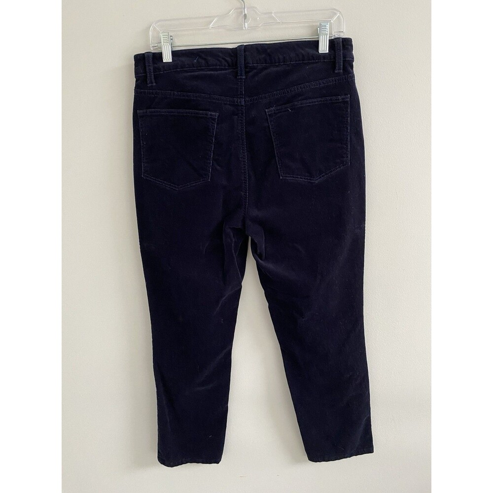 Talbots high waist straight leg Navy blue corduroy women’s pants sz 10p Petites - Picture 4 of 7